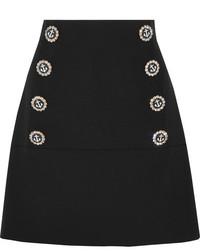 schwarzer verzierter Minirock von Dolce & Gabbana