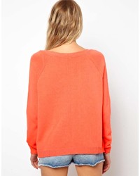 schwarzer verzierter Pullover mit einem Rundhalsausschnitt von Asos