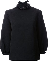 schwarzer verzierter Pullover von Simone Rocha
