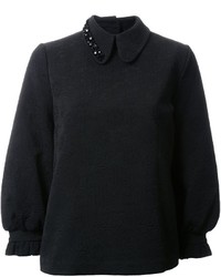 schwarzer verzierter Pullover von Simone Rocha
