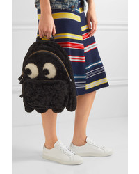 schwarzer Wildleder Rucksack von Anya Hindmarch