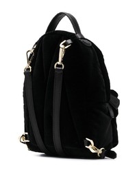 schwarzer Wildleder Rucksack von Moncler