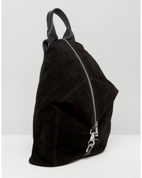 schwarzer Wildleder Rucksack von Asos