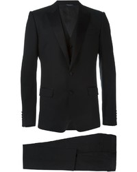 schwarzer Wollanzug von Dolce & Gabbana