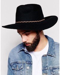 schwarzer Wollhut von Asos