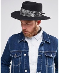 schwarzer Wollhut von Asos