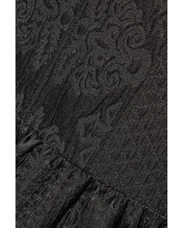 schwarzer Wollmaxirock mit geometrischem Muster von The Row