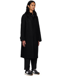 schwarzer Wollparka von Comme des Garcons Homme