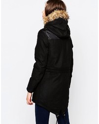 schwarzer Wollparka von Bellfield