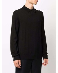 schwarzer Wollpolo pullover von A-Cold-Wall*