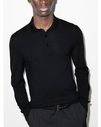 schwarzer Wollpolo pullover von Tom Ford