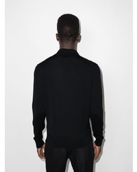 schwarzer Wollpolo pullover von Tom Ford