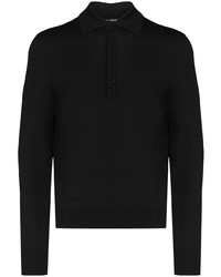 schwarzer Wollpolo pullover von Tom Ford