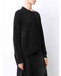 schwarzer Wollpullover von MM6 MAISON MARGIELA