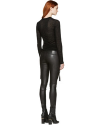 schwarzer Wollpullover von Helmut Lang