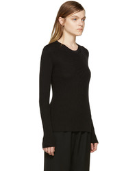 schwarzer Wollpullover von Calvin Klein Collection