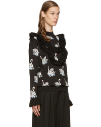 schwarzer Wollpullover von Stella McCartney