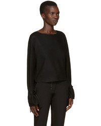 schwarzer Wollpullover von Helmut Lang