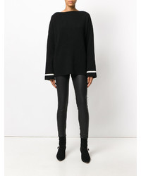 schwarzer Wollpullover von Haider Ackermann