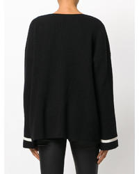 schwarzer Wollpullover von Haider Ackermann