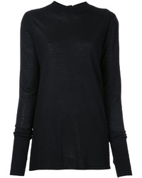 schwarzer Wollpullover von Dion Lee