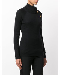 schwarzer Wollpullover von PIERRE BALMAIN