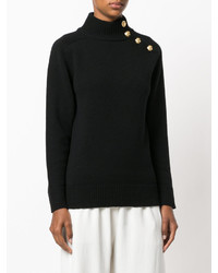 schwarzer Wollpullover von Lanvin