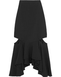 schwarzer Wollrock mit Ausschnitten von Givenchy