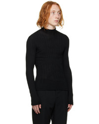 schwarzer Wollrollkragenpullover von Dion Lee