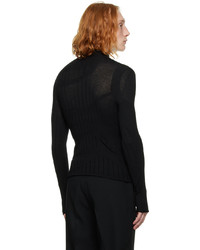 schwarzer Wollrollkragenpullover von Dion Lee