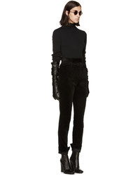 schwarzer Wollrollkragenpullover von Haider Ackermann