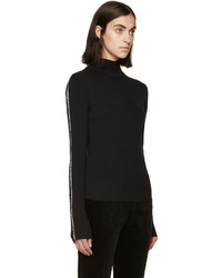 schwarzer Wollrollkragenpullover von Haider Ackermann