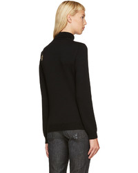 schwarzer Wollrollkragenpullover von Dsquared2