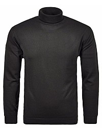 schwarzer Wollrollkragenpullover von RAGMAN