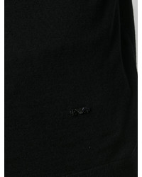 schwarzer Wollrollkragenpullover von Emporio Armani