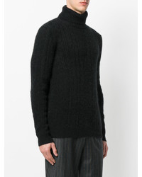 schwarzer Wollrollkragenpullover von Nuur