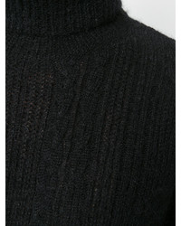 schwarzer Wollrollkragenpullover von Nuur