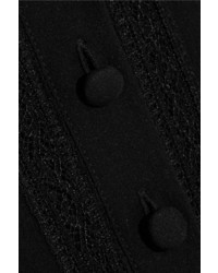 schwarzes ärmelloses Oberteil aus Chiffon von Nina Ricci