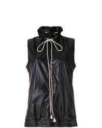 schwarzes ärmelloses Oberteil aus Leder von Calvin Klein 205W39nyc