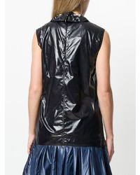 schwarzes ärmelloses Oberteil aus Leder von Calvin Klein 205W39nyc