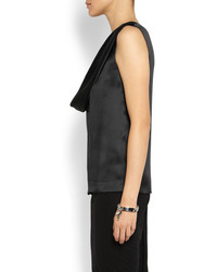 schwarzes ärmelloses Oberteil aus Seide von Givenchy