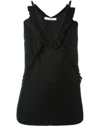 schwarzes ärmelloses Oberteil mit Falten von Givenchy