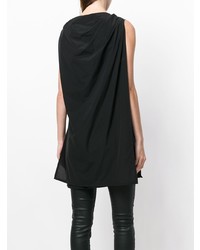 schwarzes ärmelloses Oberteil von Rick Owens