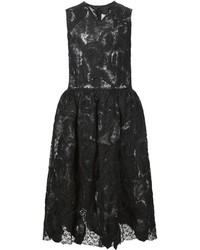 schwarzes ausgestelltes Kleid aus Spitze von Comme des Garcons