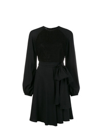schwarzes ausgestelltes Kleid aus Spitze von Giambattista Valli