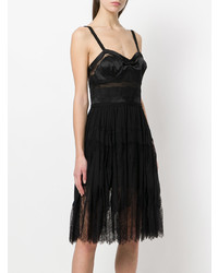schwarzes ausgestelltes Kleid aus Spitze von Ermanno Scervino