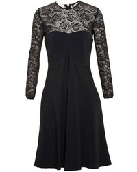 schwarzes ausgestelltes Kleid aus Spitze von Stella McCartney