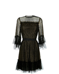 schwarzes ausgestelltes Kleid aus Tüll von Nk