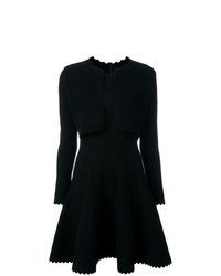 schwarzes ausgestelltes Kleid von Alaïa Vintage