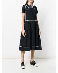 schwarzes ausgestelltes Kleid von Comme Des Garcons Comme Des Garcons